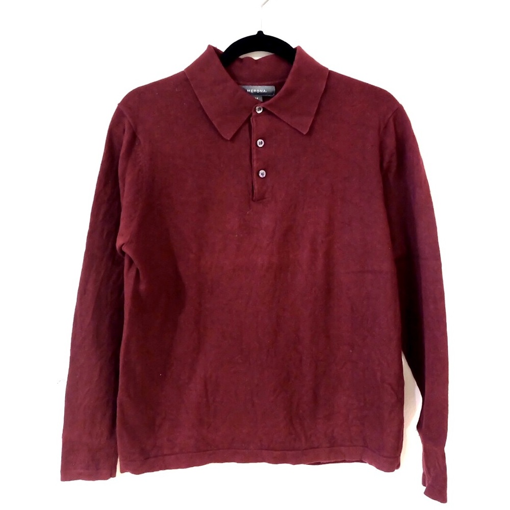 SOLD🚫 Merona Long Sleeves Knit Polo Shirt